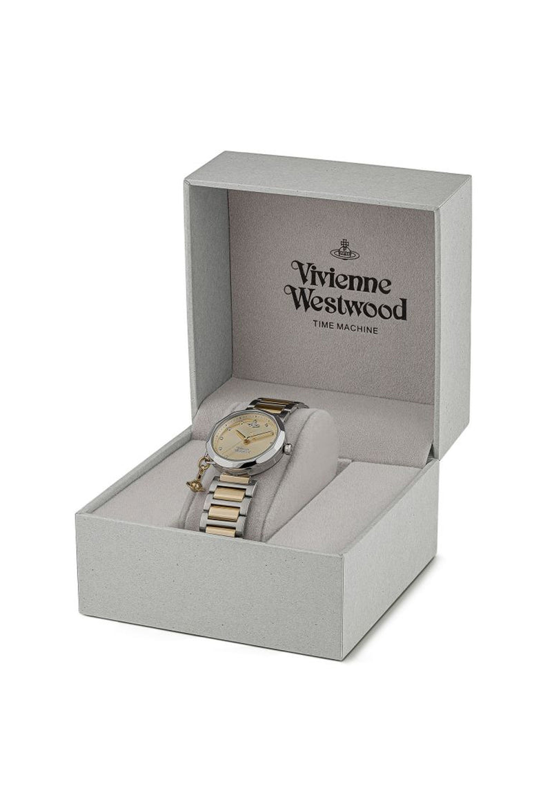 Vivienne Westwood Ladies Poplar Bracelet Watch Stainless Steel Gold Plated