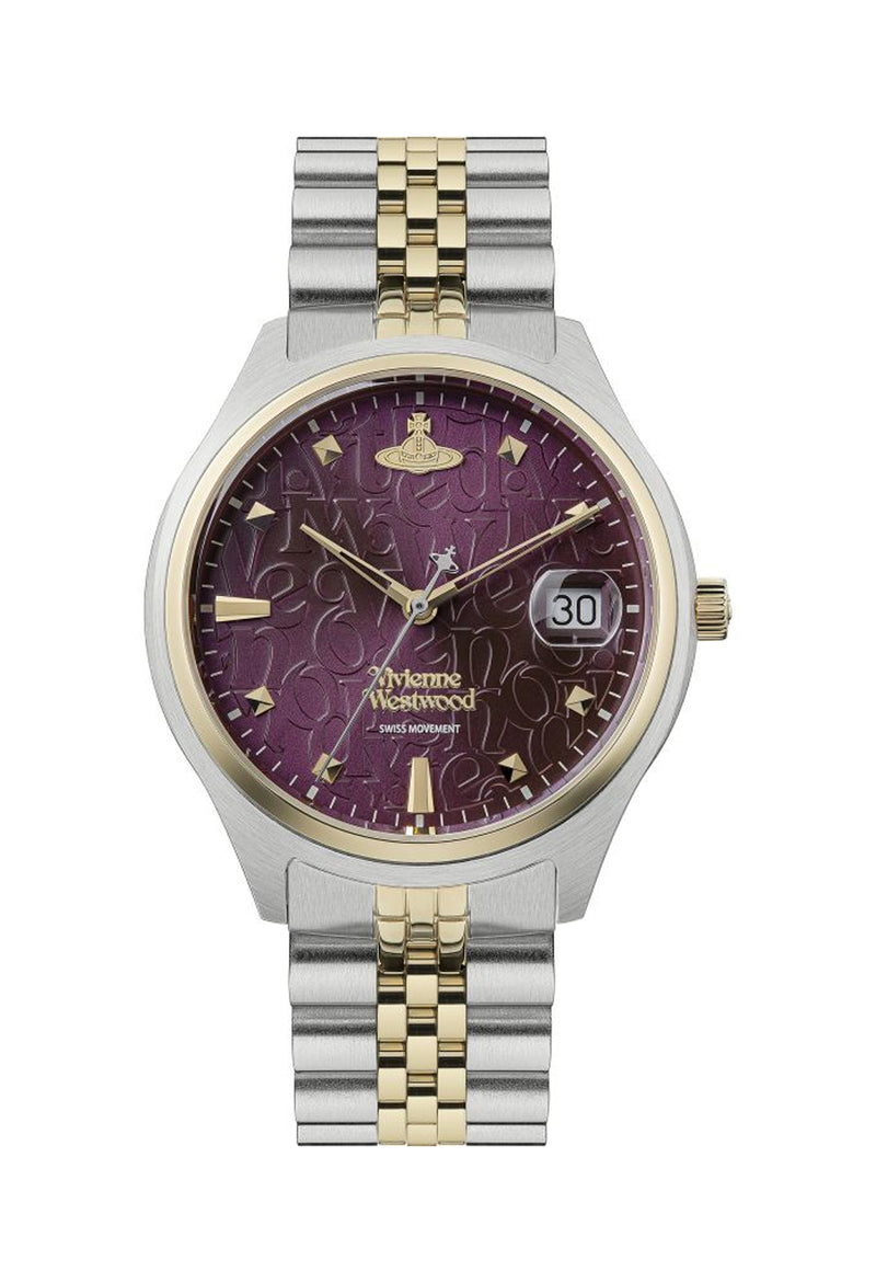 Vivienne Westwood Ladies Camberwell Burgundy Dial Bracelet Watch Stainless Steel GP