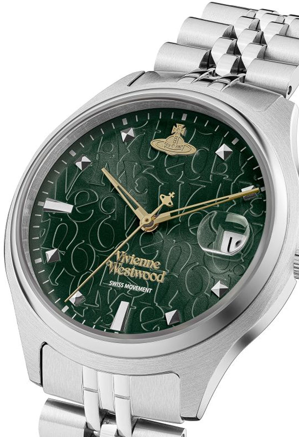 Vivienne Westwood Ladies Camberwell Dark Green Dial Bracelet Watch Stainless Steel