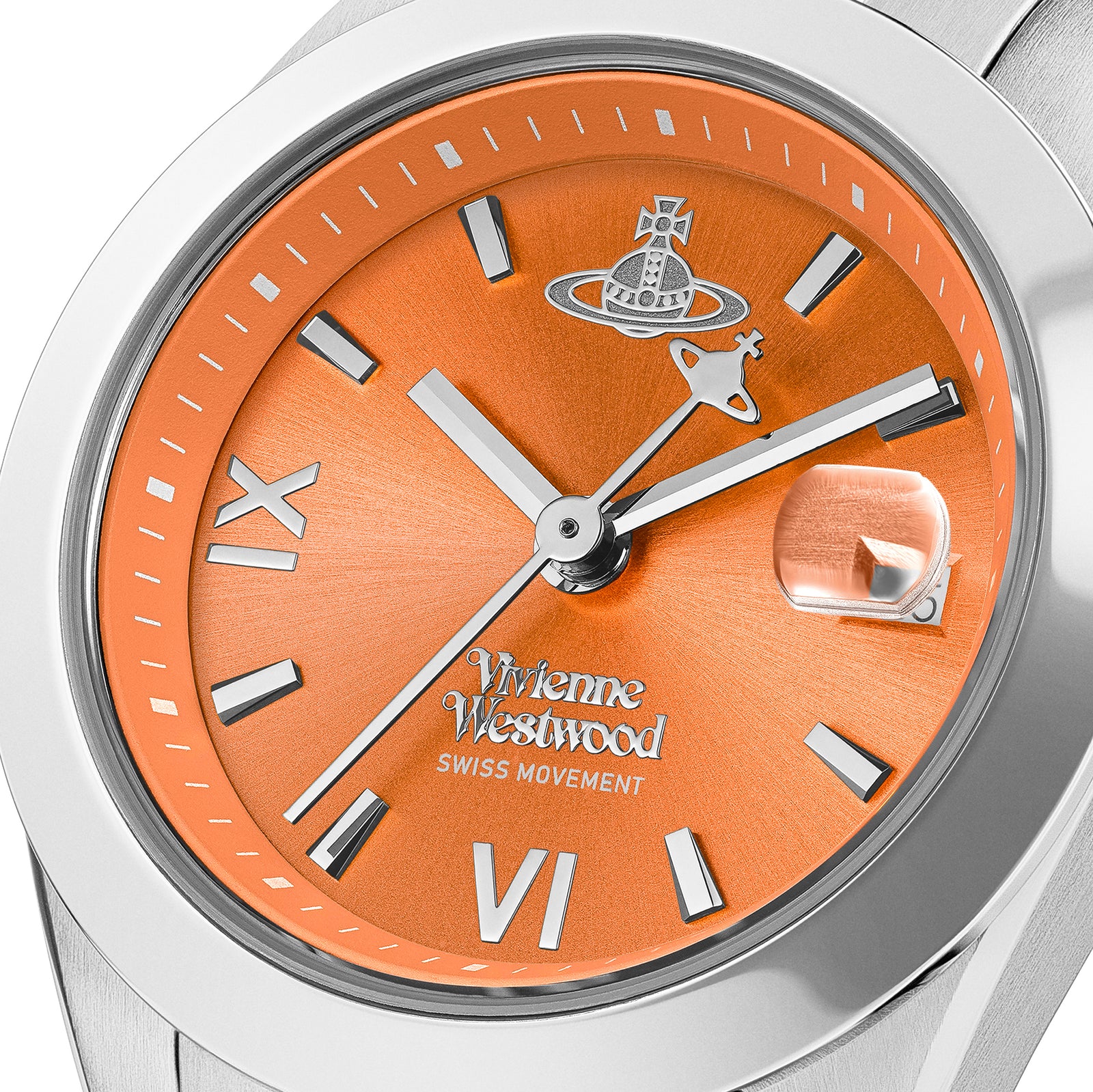 Vivienne Westwood Ladies Fenchurch Orange Dial Bracelet Watch
