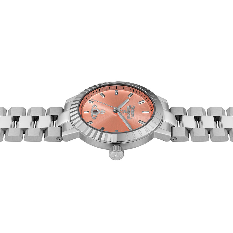 Vivienne Westwood Dulwich Peach Dial Stainless Steel Watch