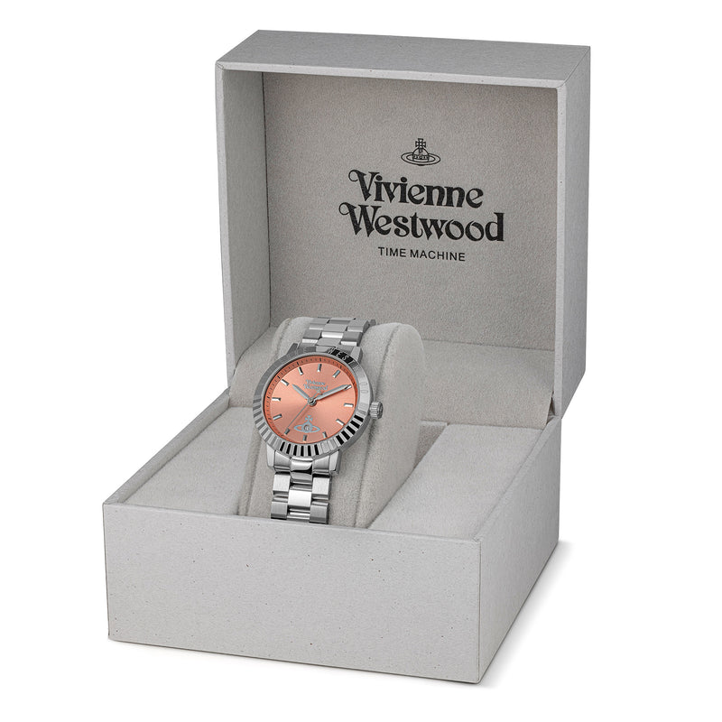 Vivienne Westwood Dulwich Peach Dial Stainless Steel Watch