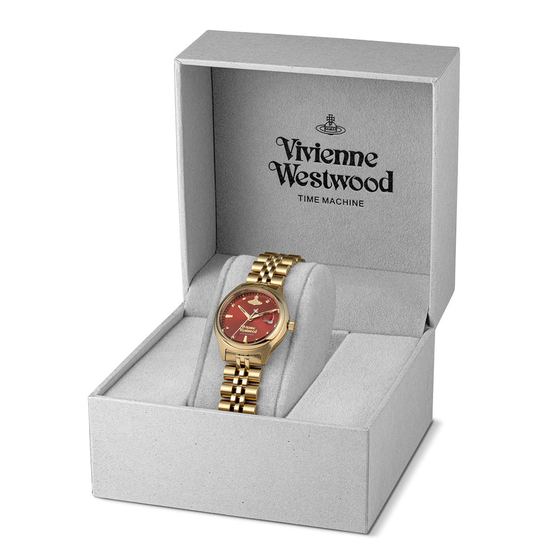 The Vivienne Westwood Ladies Little Camberwell rust dial watch gold plated, a rust dial watch from Vivienne Westwood, available at OD’s Jewellers in St Helens