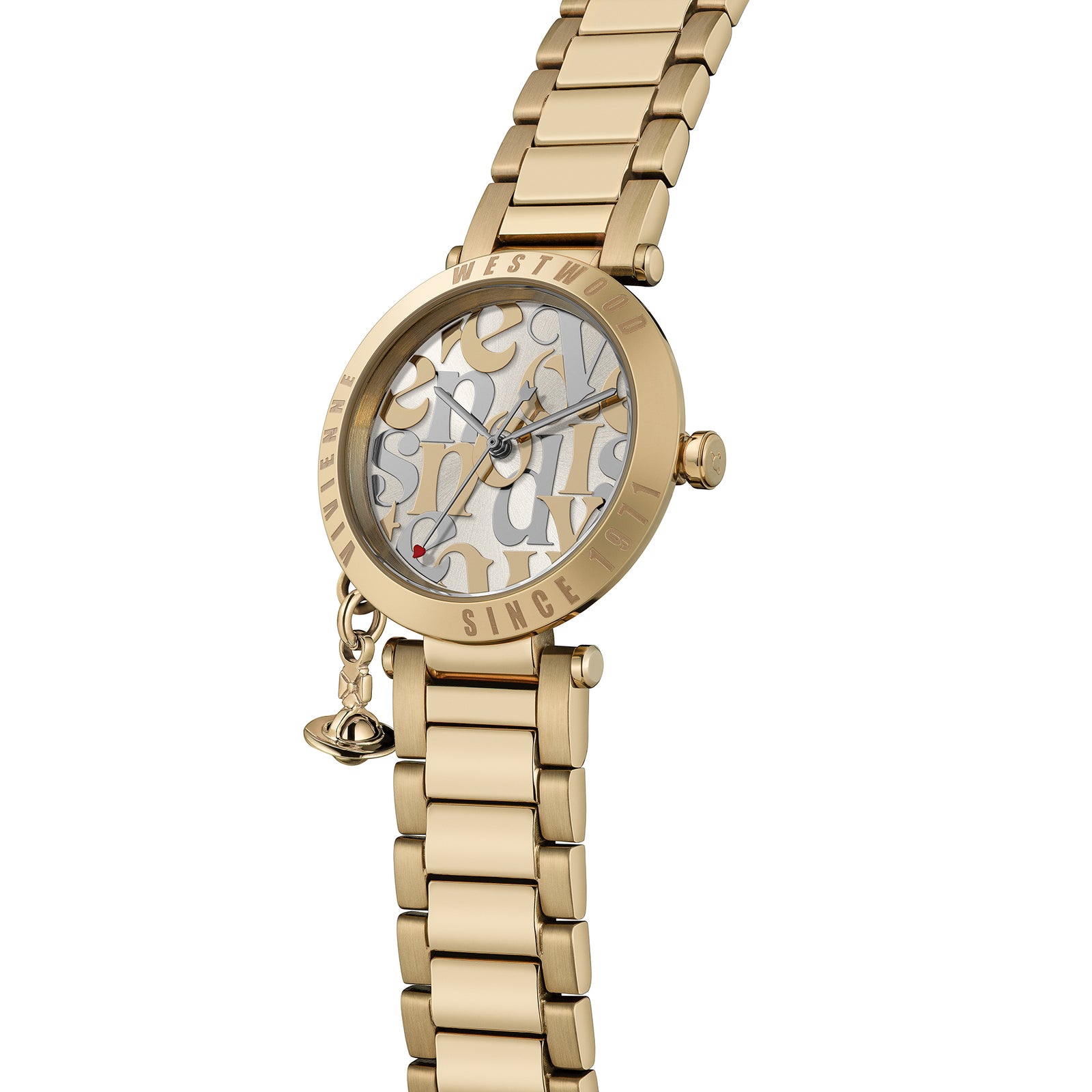 アナログ腕時計 Vivienne Westwood Orb Logomania VV315LWGGD Vivienne Westwood Champagne Orb Logomania Watch (VV315LWGGD