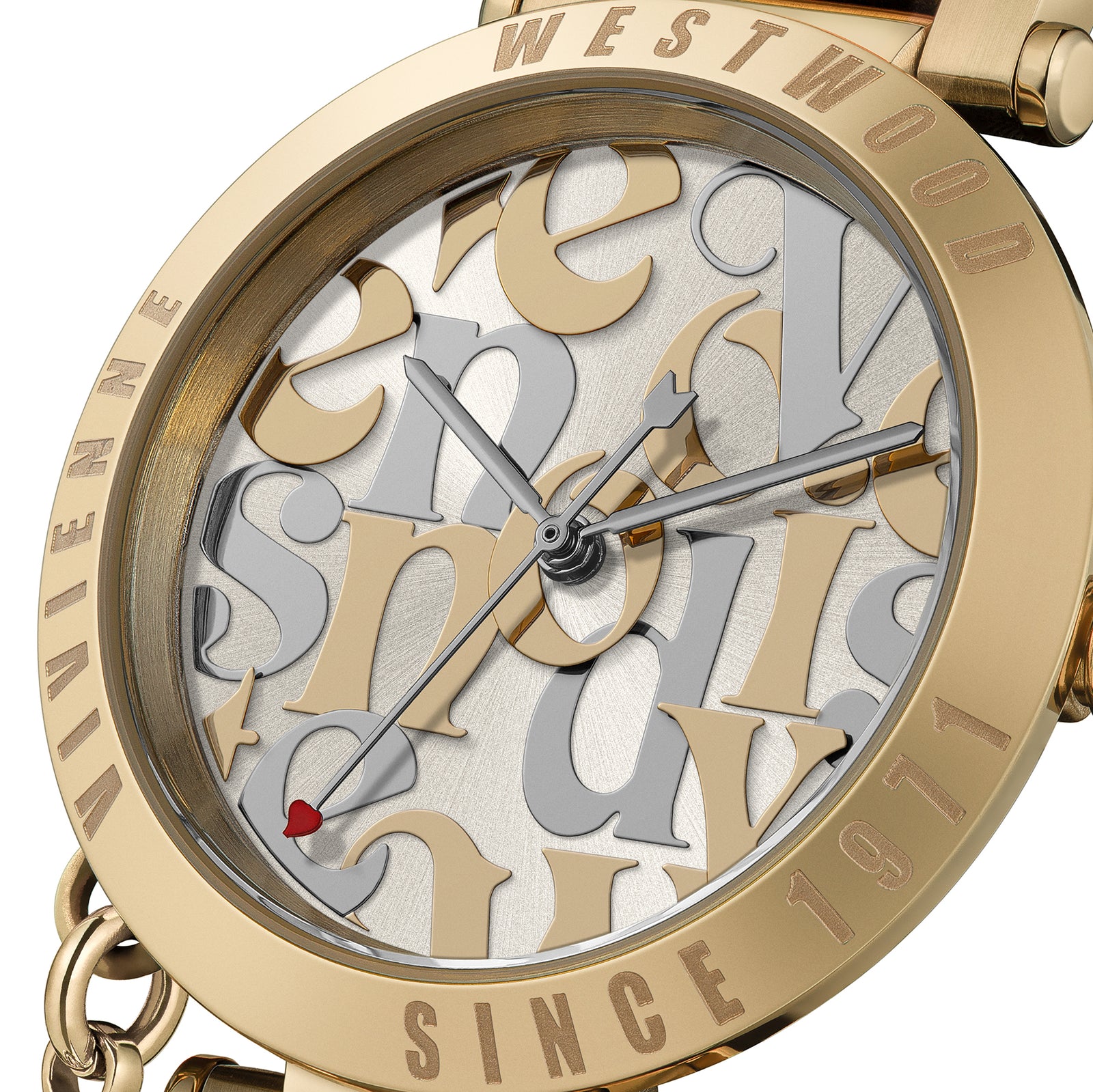 Vivienne Westwood Ladies Orb Logomania Bracelet Watch Gold