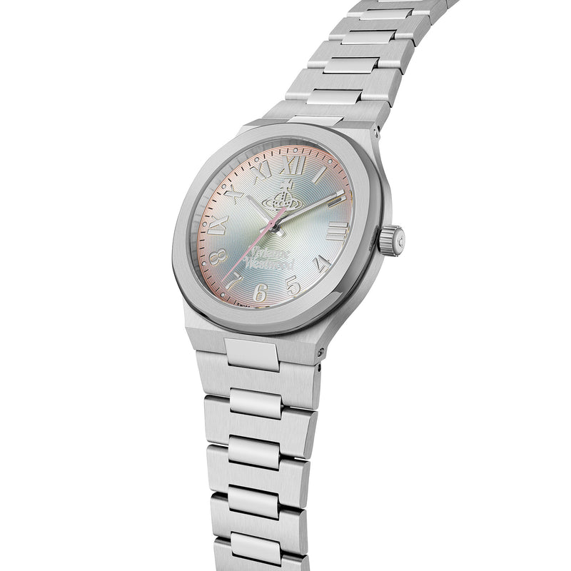 Vivienne Westwood Merton Watch Pink Silver Green Ombre Dial