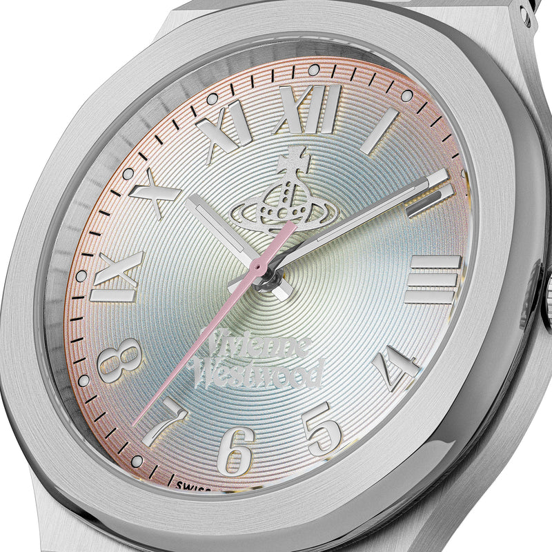 Vivienne Westwood Merton Watch Pink Silver Green Ombre Dial