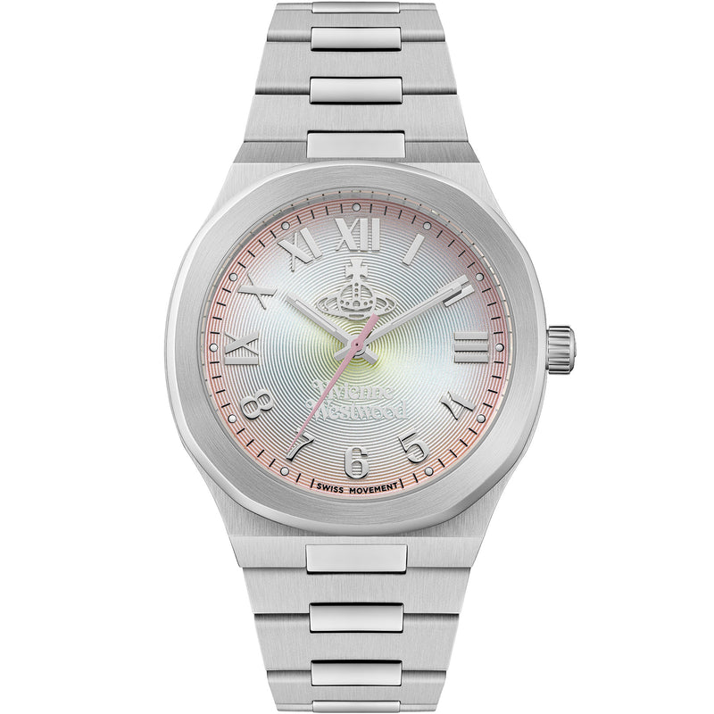 Vivienne Westwood Merton Watch Pink Silver Green Ombre Dial