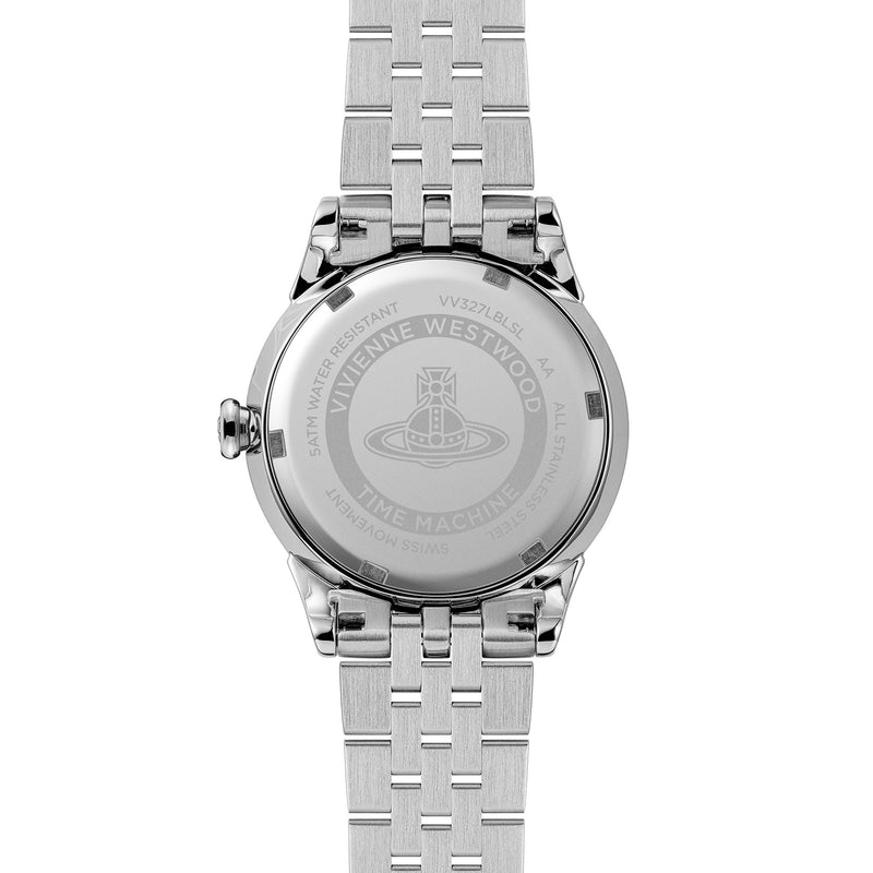Vivienne Westwood Ladies Wallace Pale Blue Crystal Dial Stainless Steel Bracelet Watch