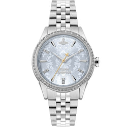 Vivienne Westwood Ladies Wallace Pale Blue Crystal Dial Stainless Steel Bracelet Watch