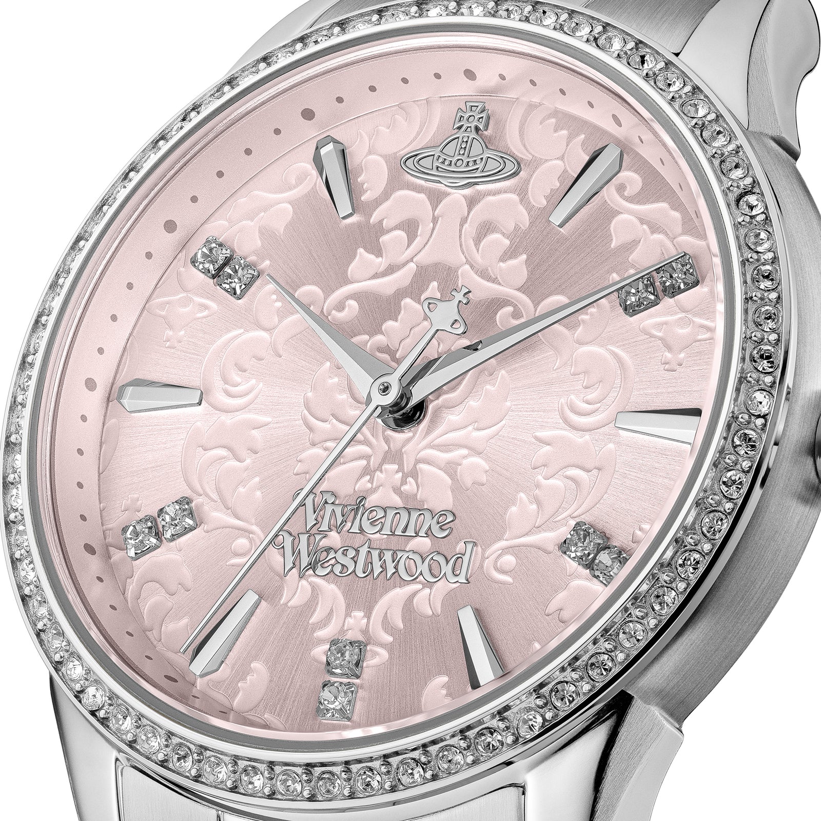 Vivienne Westwood Ladies Wallace Pink Crystal Dial Bracelet Watch VV32