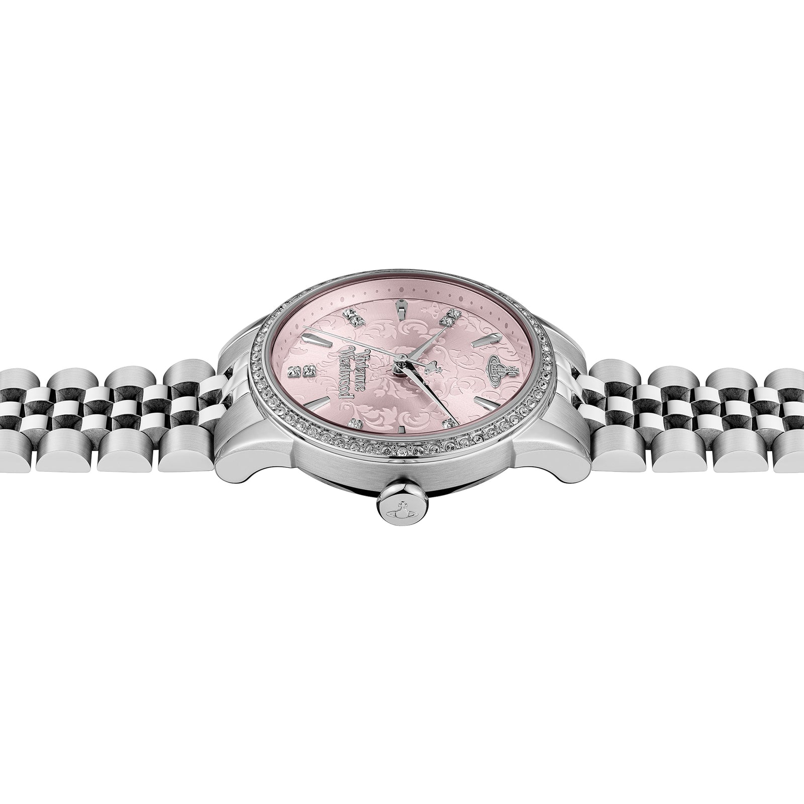 Vivienne Westwood Ladies Wallace Pink Crystal Dial Bracelet Watch VV32