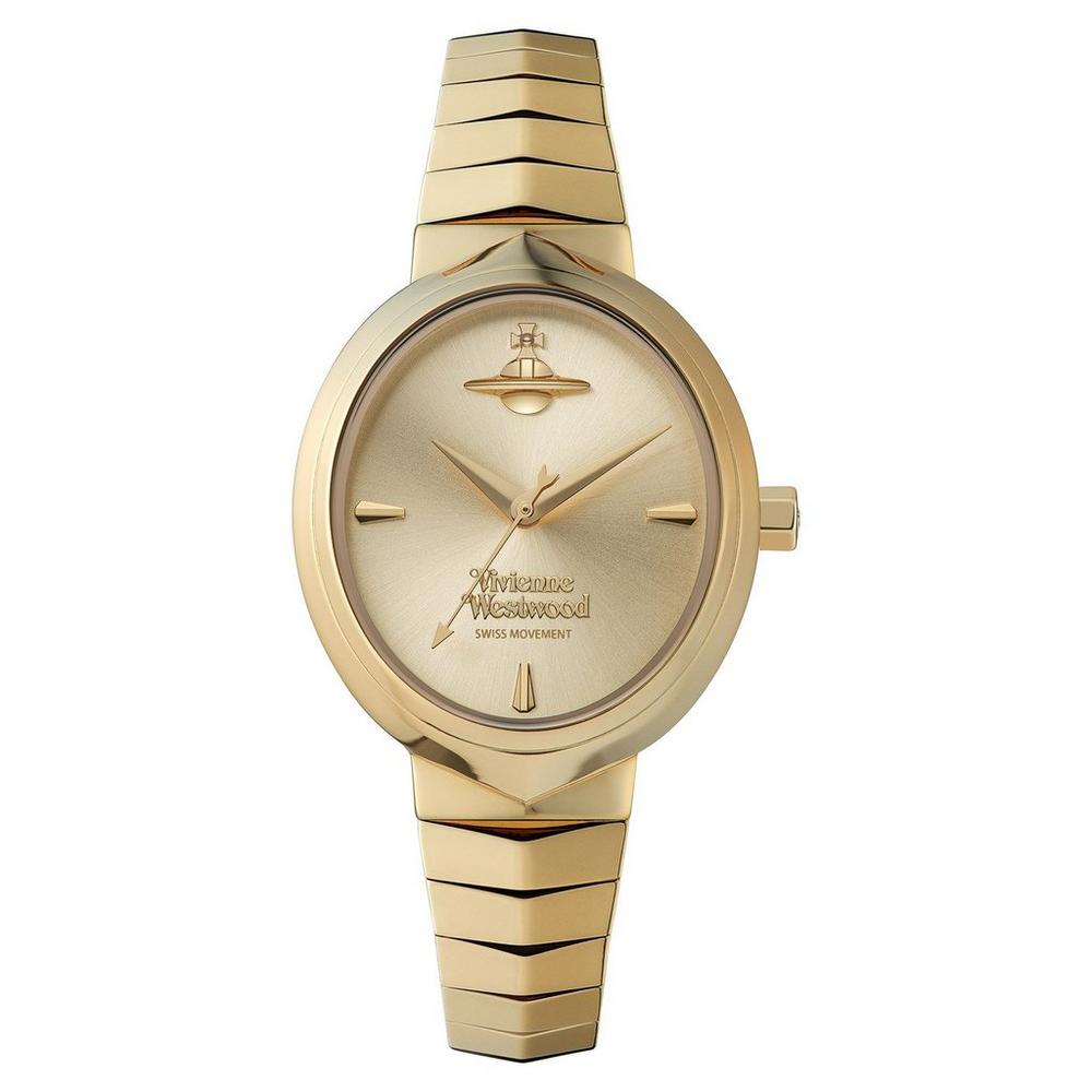 Vivienne Westwood Ladies Armour Gold Dial Bracelet Watch VV314GDGD