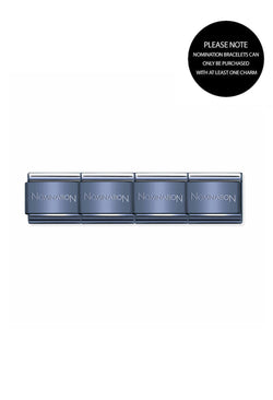 Nomination Matt Blue Single Base Link. Note: Bracelets can only be purchased with at least one charm.