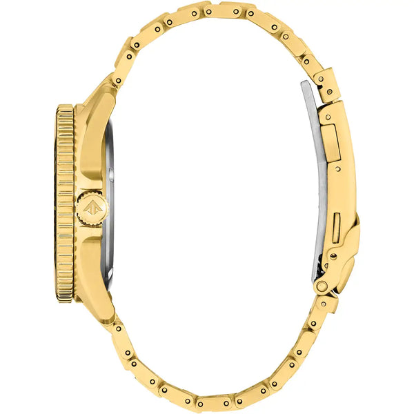 Citizen Mens Gold Plated Promaster Diver Green Dial Bracelet Watch BN0262-59W