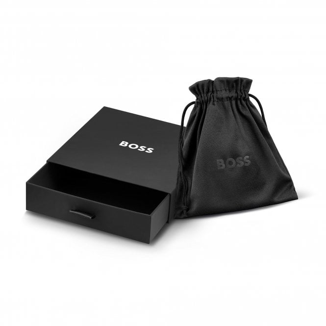 BOSS Live Hoop Earrings in Gold Plated Stainless Steel