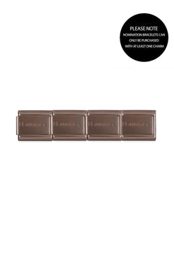 Nomination Classic Link bracelet base in a matt chocolate finish. Note: purchase requires at least one charm.