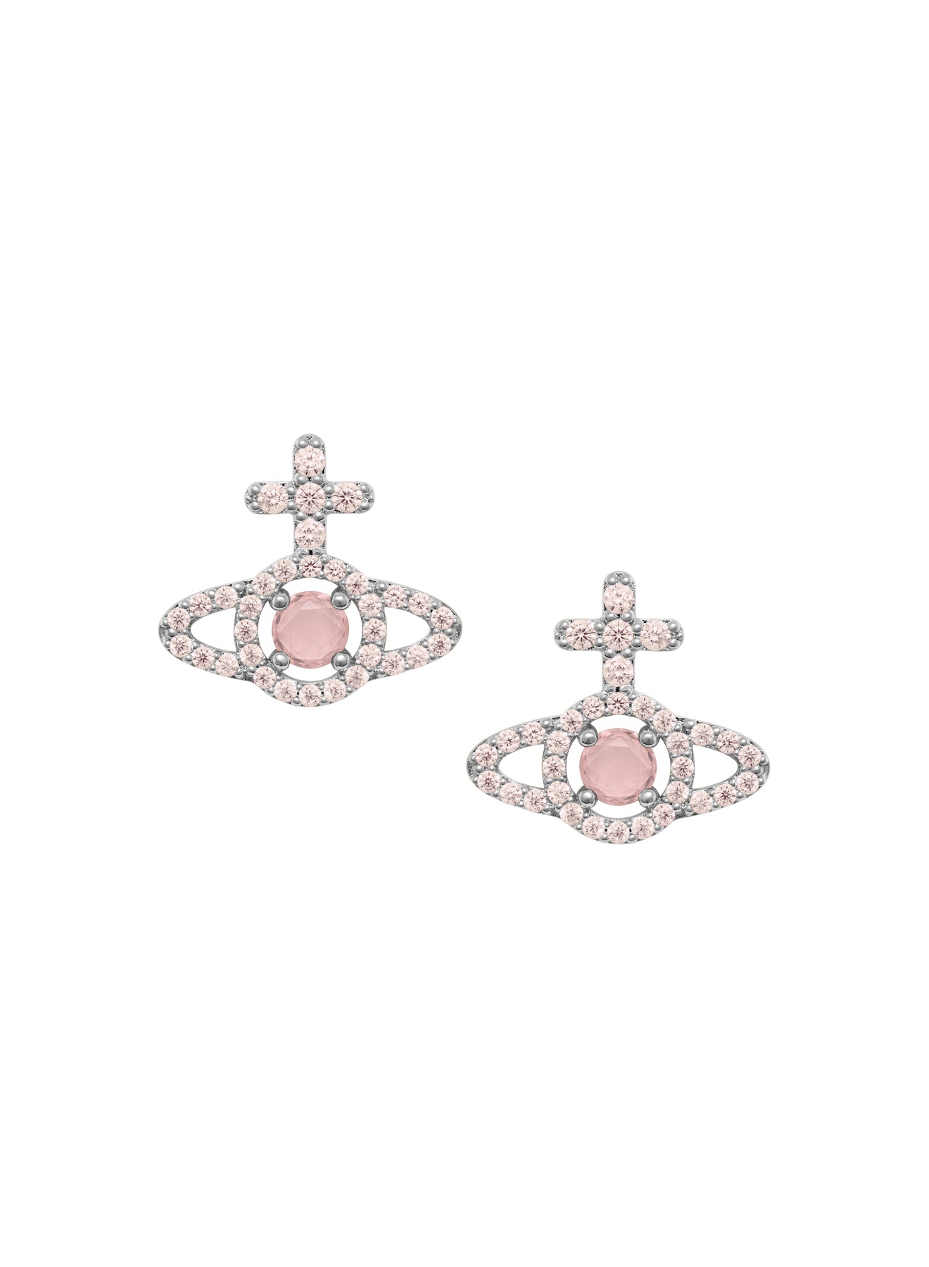 Vivienne Westwood Olympia Peach CZ Earrings 6201038I-02P773