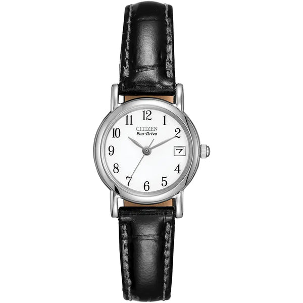 Citizen Ladies Stainless Steel White Numeral Dial Strap Watch EW1270-06A