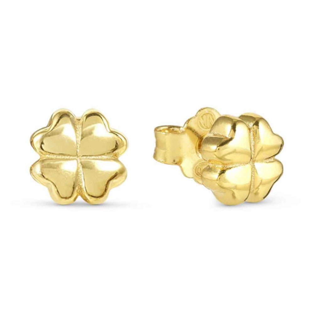 Nomination Armonica Four-Leaf Clover Stud Earrings Silver Gold Plated