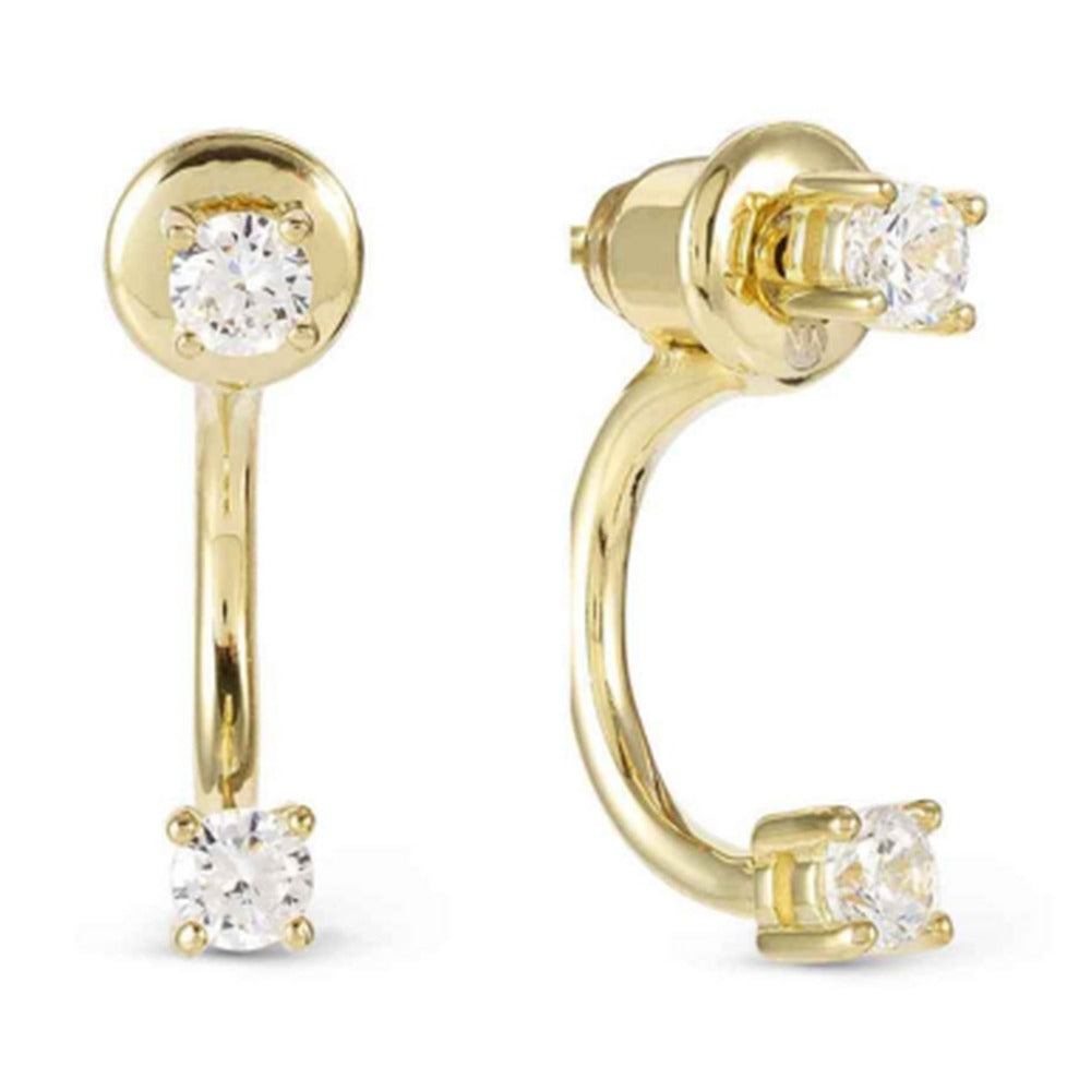 Nomination Fashion Era CZ Earring Jackets 925 Silver Gold Plated
