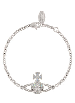 Vivienne Westwood Vitrail Light Crystal Mayfair Bas Relief Bracelet Rhodium Plated