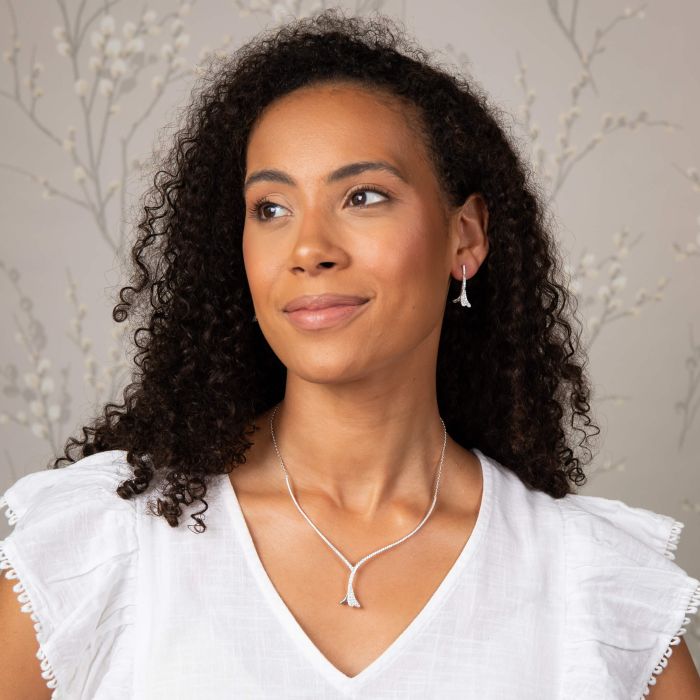 Laura Ashley Floribunda Necklace Silver Plated by Laura Ashley