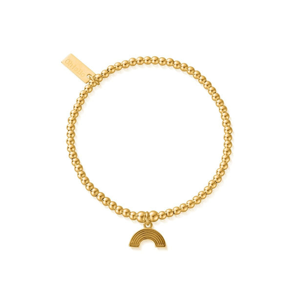 ChloBo Gold Cute Charm Rainbow Bracelet