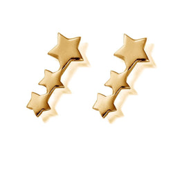 ChloBo Shooting Star Earrings in Silver Gold Plated