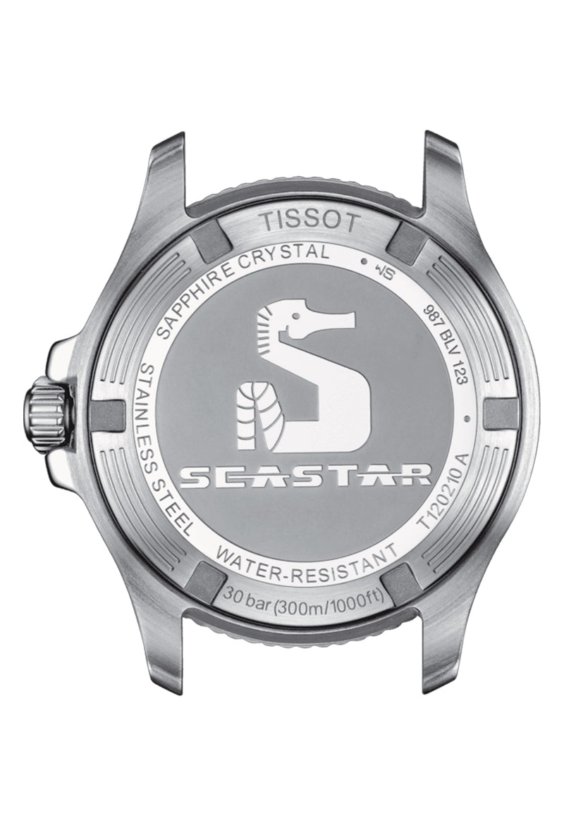 Tissot 36mm Seastar Black Dial Bracelet Watch