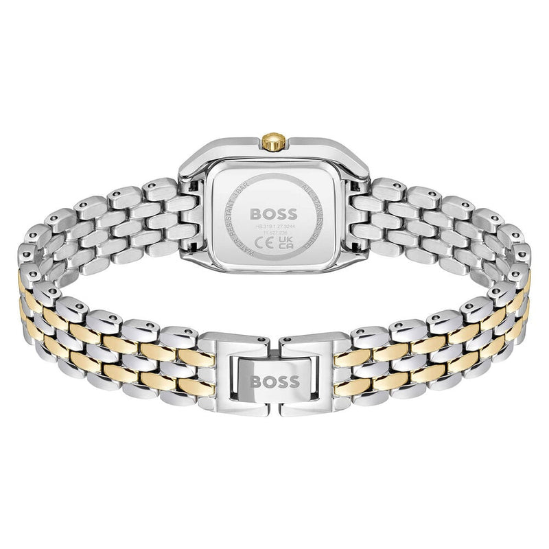 BOSS Ladies Two-Tone Mae Petite, Green Dial Bracelet Watch 1502822