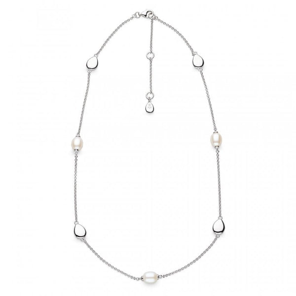 Kit Heath Coast Pebble Pearl Necklace in Silver