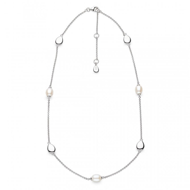 Kit Heath Coast Pebble Pearl Necklace in Silver