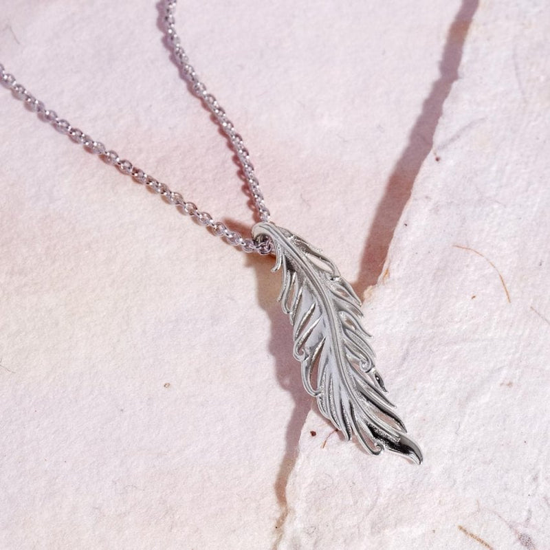 Kit Heath Feather Wisp Necklace in Silver