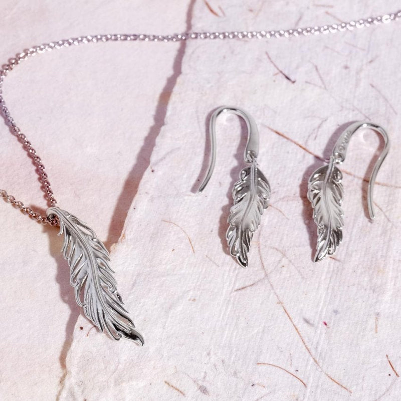 Kit Heath Feather Wisp Necklace in Silver