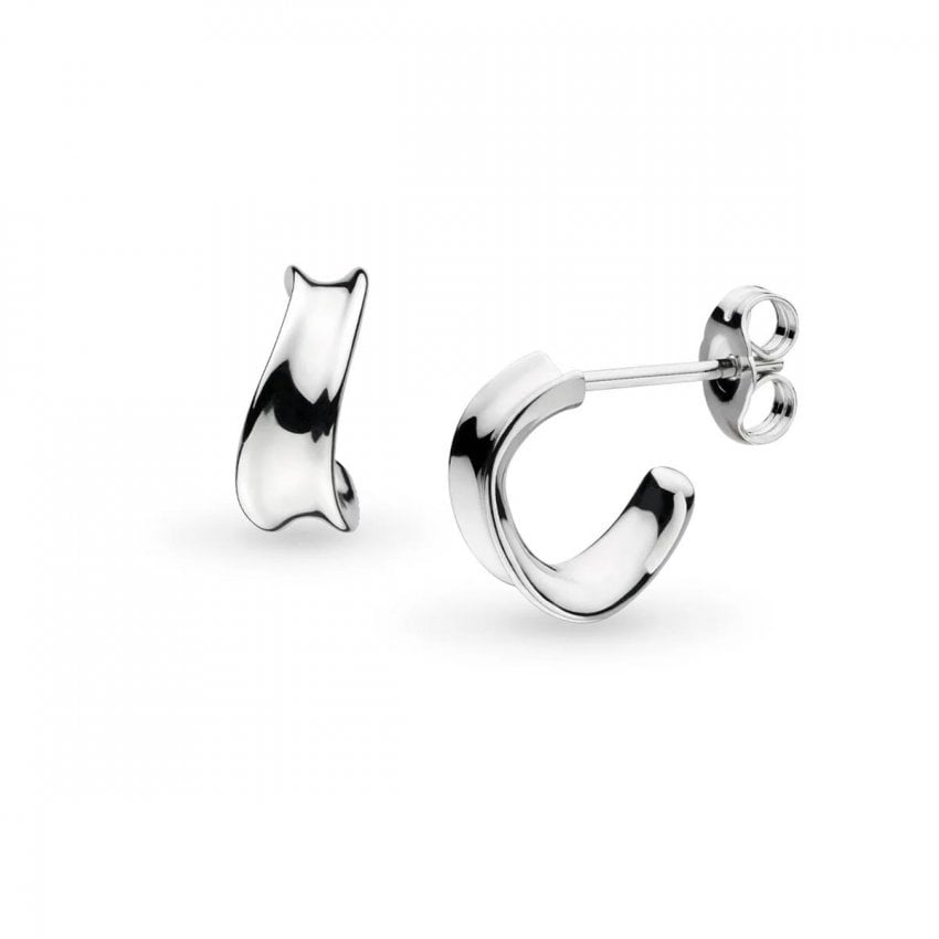Kit Heath Serenity Semi Hoop Earrings in Silver
