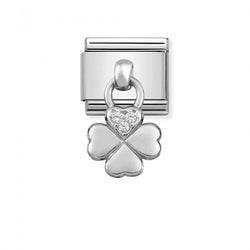 Nomination Composable Classic Link Four-Leaf Clover in Stainless Steel & Silver 925 *
