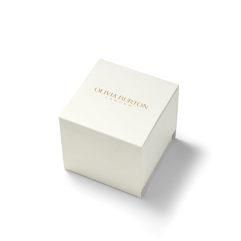 Women's Olivia Burton Mini Grosvenor Square Ivory Dial Bracelet Watch Gold Plated
