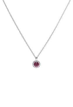 Diamonfire Red Round Cluster Pendant