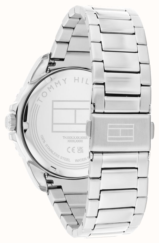 Tommy Hilfiger Mens Oceanic Black Dial Bracelet Watch Stainless Steel