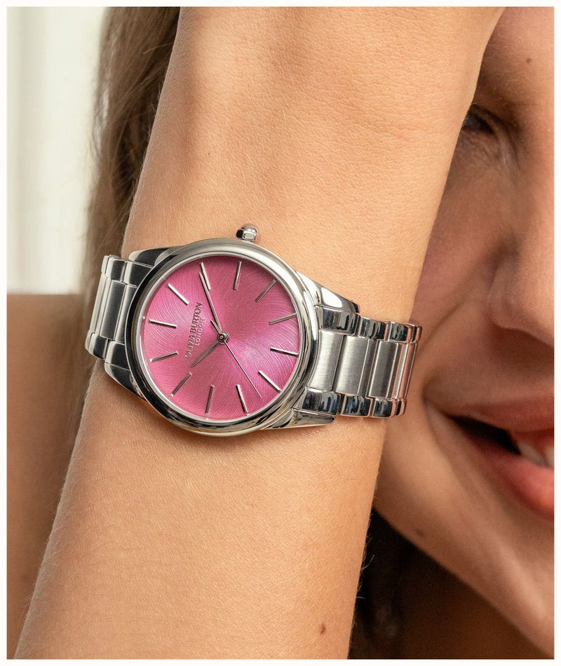 Women's Olivia Burton Intensity Pink Crush Dial Bracelet Stainless Steel Watch