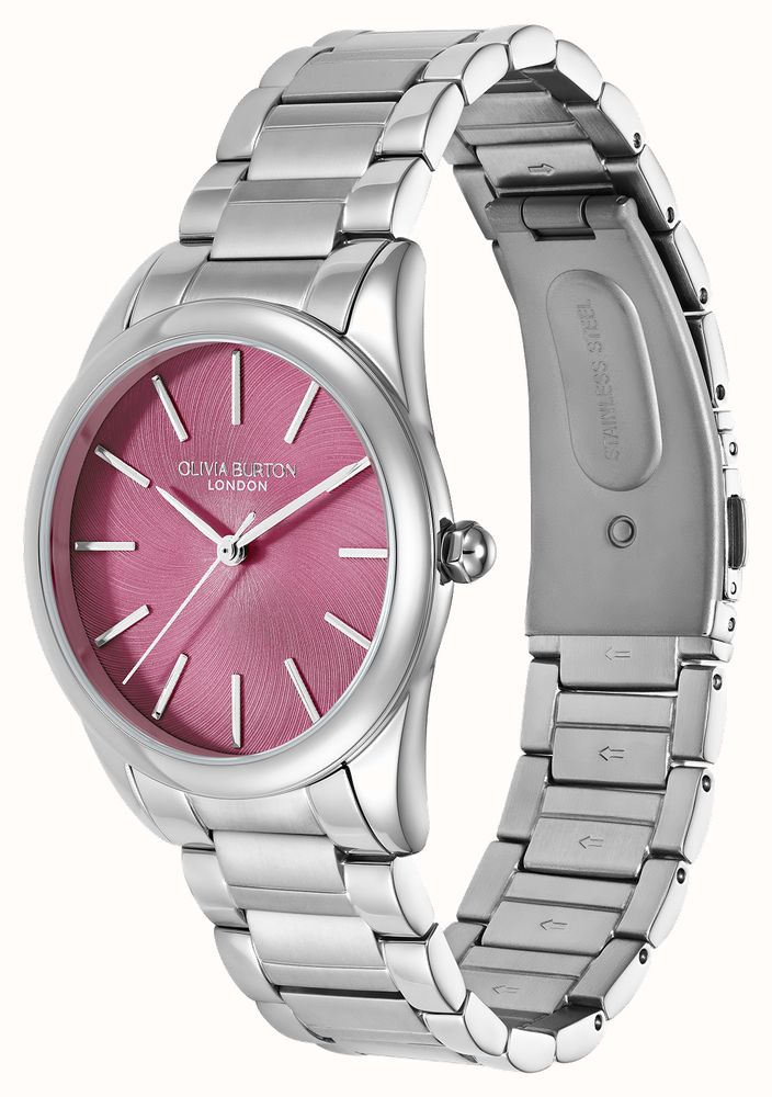 Women's Olivia Burton Intensity Pink Crush Dial Bracelet Stainless Steel Watch