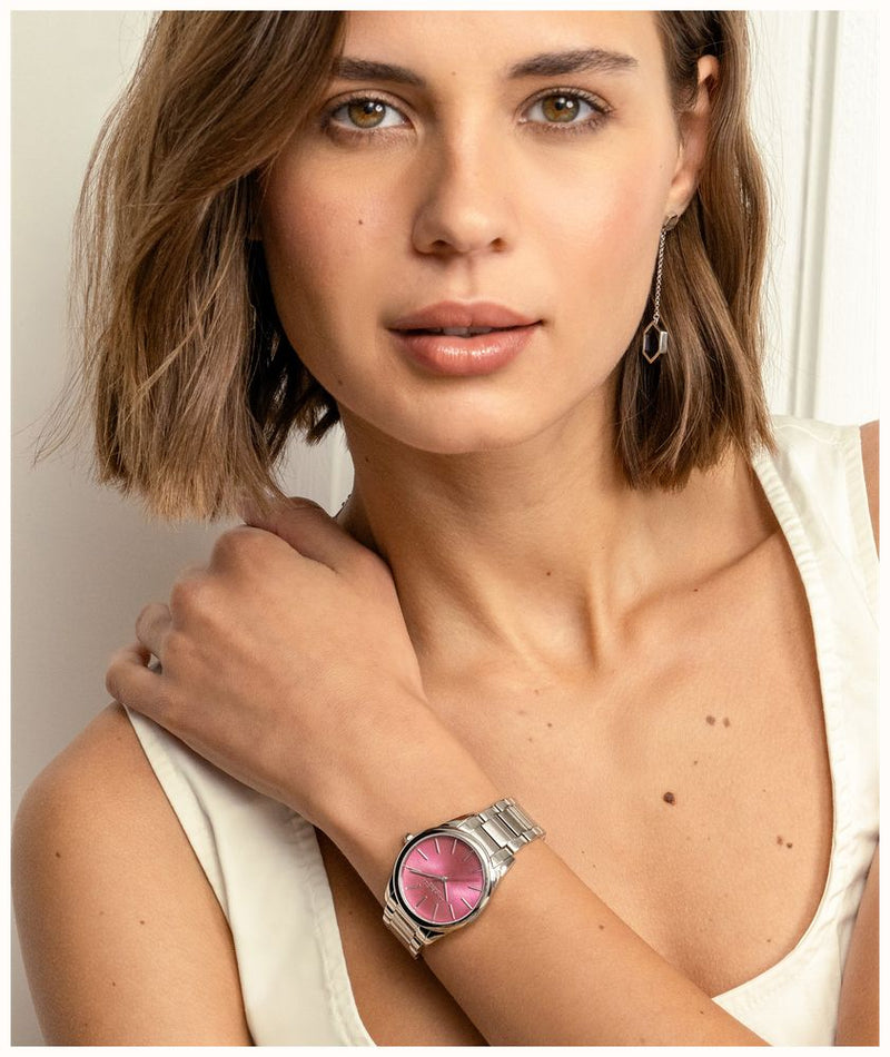 Women's Olivia Burton Intensity Pink Crush Dial Bracelet Stainless Steel Watch