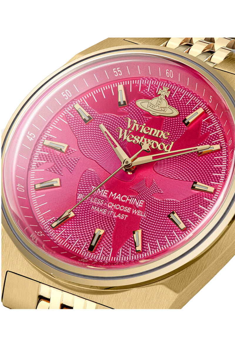 Vivienne Westwood Ladies Lady Sydenham Pink Dial Watch Gold Plated OD s Jewellers