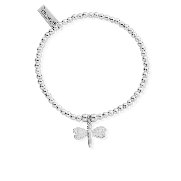 The ChloBo CC Dragonfly Bracelet, a silver beaded bracelet from ChloBo, available at OD’s Jewellers in St Helens.