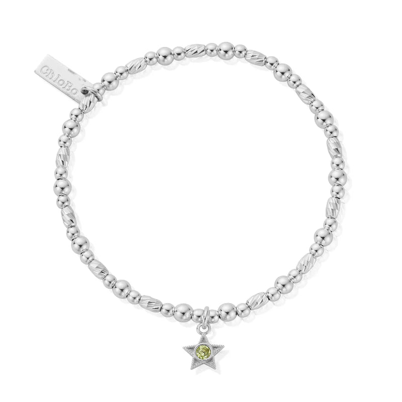 The ChloBo August Birthstone Bracelet, a silver sterling bracelet from ChloBo, available at OD’s Jewellers in St Helens