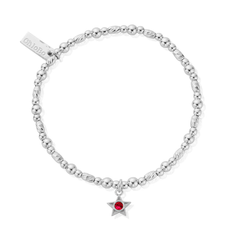 The ChloBo January Birthstone Bracelet-Sterling Silver, a silver bracelet from ChloBo, available at OD’s Jewellers in St Helens.