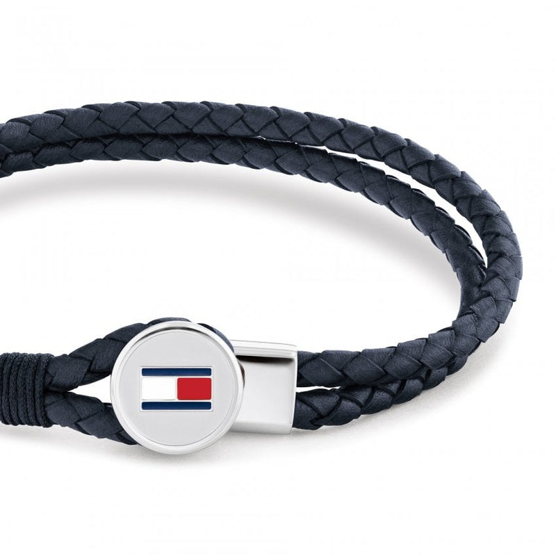 Tommy Hilfiger Mens Blue Bruce Leather Bracelet 2790656