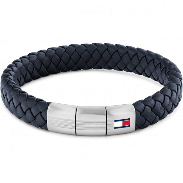 Tommy Hilfiger Mens Blue Round Braided Bracelet 2790660
