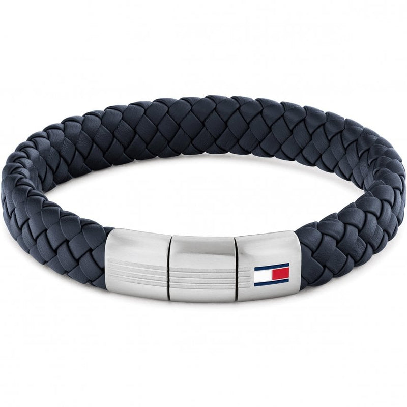 Tommy Hilfiger Mens Blue Round Braided Bracelet 2790660